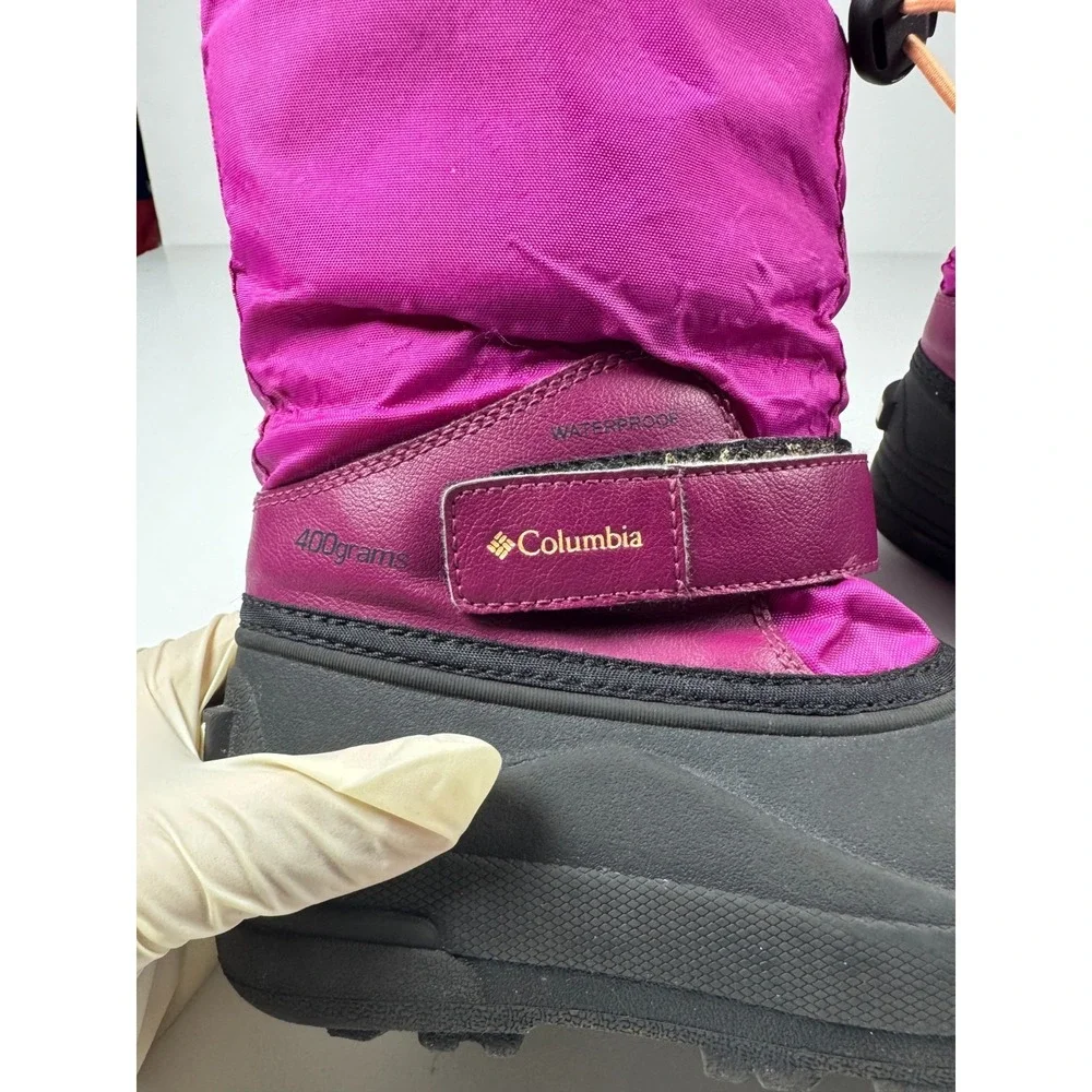 Columbia‎ Powderbug Forty BY1324-665 Girls 1 Pink Mid Calf Waterproof Snow Boots